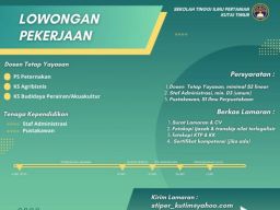 Sekolah Tinggi Ilmu Pertanian Kutai Timur Buka Lowongan Dosen Tetap
