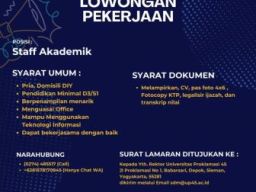 Lowongan Dosen dan Staf Akademik di Universitas Proklamasi 45 Yogyakarta