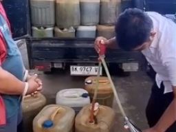 Ditreskrimsus Polda Sumatera Utara Ungkap Penimbunan BBM Bersubsidi di Deli Serdang