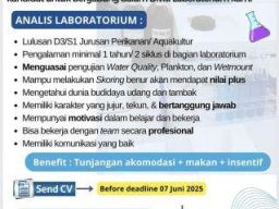 PT Vaname Intinusa Prima Buka Lowongan Kerja Analys Laboratorium