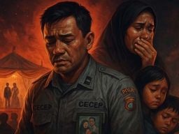 Tangis di Tengah Pesta, Kisah Bripka Cecep yang Gugur Demi Warga