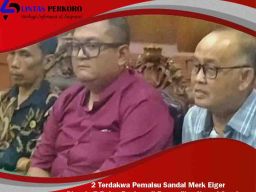 2 Terdakwa Pemalsu Sandal Merk Eiger Divonis 7 Bulan Penjara