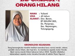 Informasi Orang Hilang Bernama Yulianti dari Desa Panjerejo