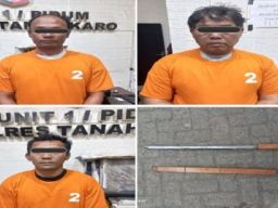 Polres Tanah Karo Tangkap 3 Oknum Ormas di Desa Ketaren