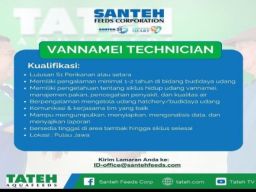 Santeh Feed Corporation Buka Lowongan Kerja Vannamei Technician