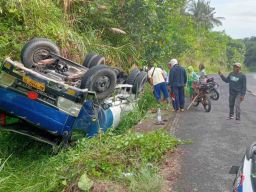 Truk Tangki BBM yang Terguling di Tulungagung Terdaftar di Nganjuk
