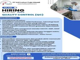 Rekrutmen Quality Control di PT Luhur Fuja Abadi