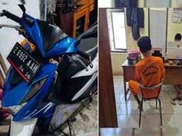 Polsek Cikelet Tangkap Pencuri Motor di Cigadog