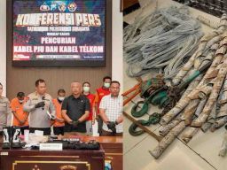 3 Pencuri Kabel di Pacar Kembang Surabaya Jadi Tersangka