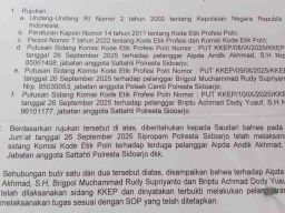 3 Anggota Polresta Sidoarjo Terbukti Langgar Etik, Pidana Menanti