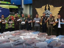 Peredaran 11 Juta Batang Rokok Ilegal di Lampung Selatan Ditindak Bea Cukai