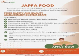 PT Japfa Food di Sidoarjo Buka Lowongan Kerja