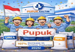 Produksi Pupuk Kaltim Melampaui Target