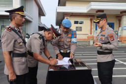 Polres Karangasem Gelar Sertijab Kabag SDA sampai Kasat Samapta