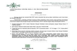 PBNU Umumkan Awal Puasa Ramadhan 2026