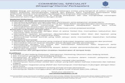 Bergabunglah Bersama Daidan Group dengan Posisi Commercial Specialist