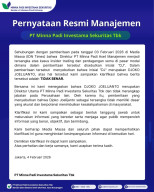 Isu Djoko Joelijanto Jadi Tersangka, PT Minna Padi Investama Sekuritas Klarifikasi