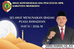 Kepala Dispendukcapil Kabupaten Mojokerto Ucapkan Selamat Puasa Ramadhan