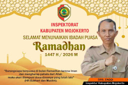 Inspektur Kabupaten Mojokerto Ucapkan Selamat Menunaikan Puasa Ramadhan