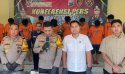 Polresta Sidoarjo Tangkap 12 Pemuda yang Sering Bikin Onar dan Bawa Senjata Tajam