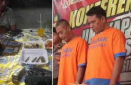 Pamer Senjata Api di Media Sosial, 2 Orang Ditangkap Polresta Sidoarjo