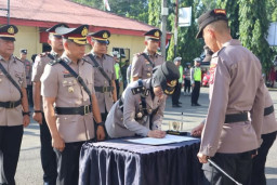 Daftar Pejabat Polres Bone yang Melakukan Sertijab