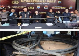 Mobil PT Graha Sarana Duta Jadi Barang Bukti Pencurian Kabel Telkom