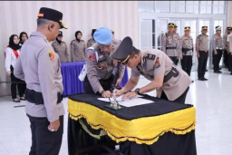 Serah Terima Jabatan Kasat Samapta Polres Asahan
