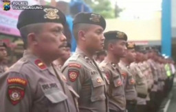 Kapolres Tulungagung Pimpin Upacara Sertijab Kasat Binmas dan 4 Kapolsek
