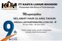 PT Karya Luhur Mandiri Ucapkan Selamat HUT ke 9 Lintasperkoro