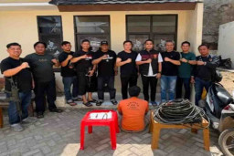 Polsek Terbanggi Besar Tangkap Pencuri Kabel Tower