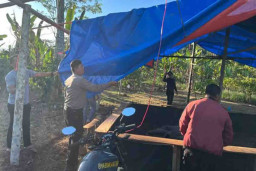Polsek Pulau Panggung Bongkar Arena Sabung Ayam di Pekon Sinar Mancak