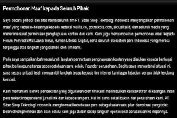 Penghapusan Berita Berujung Maaf dari PT Siber Shop Teknologi Indonesia