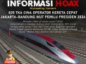 TKA Cina Operator Kereta Cepat Jakarta Bandung Ikut Pemilu