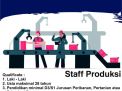 PT Beejay Seafod Butuh Staff Produksi