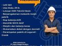 PT Cakra Megah Perdana Buka Lowongan Kerja Bagi Mekanik