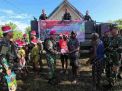 Satgas Pamtas Mobile RI PNG Yonif 7 Marinir Salurkan Bansos