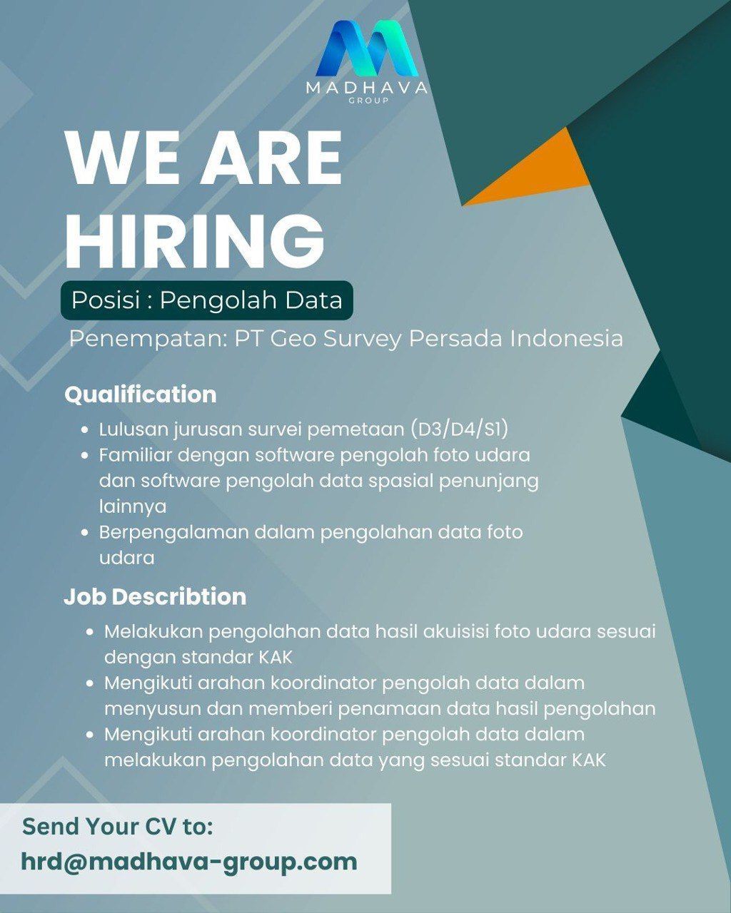 Lowongan kerja Madhava Group