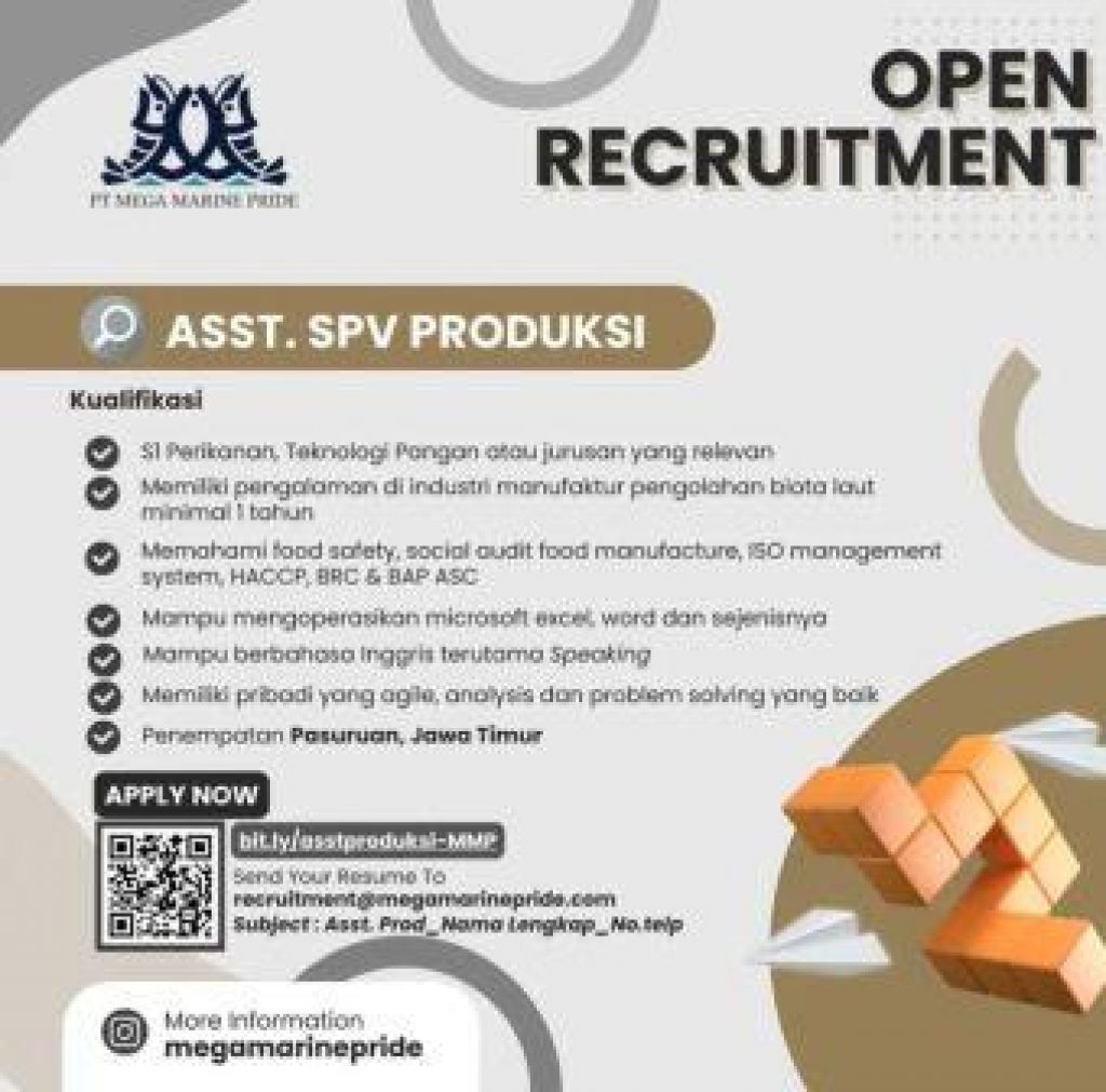 Lowongan kerja di PT Mega Marine Pride