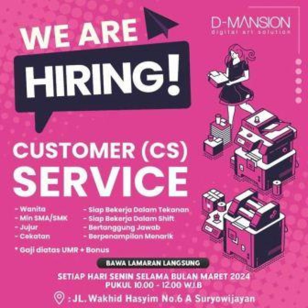 Lowongan kerja di D-Mansion