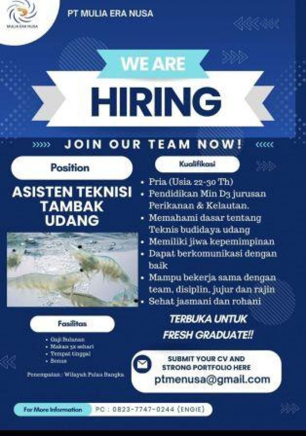 Lowongan di PT Mulia Era Nusa