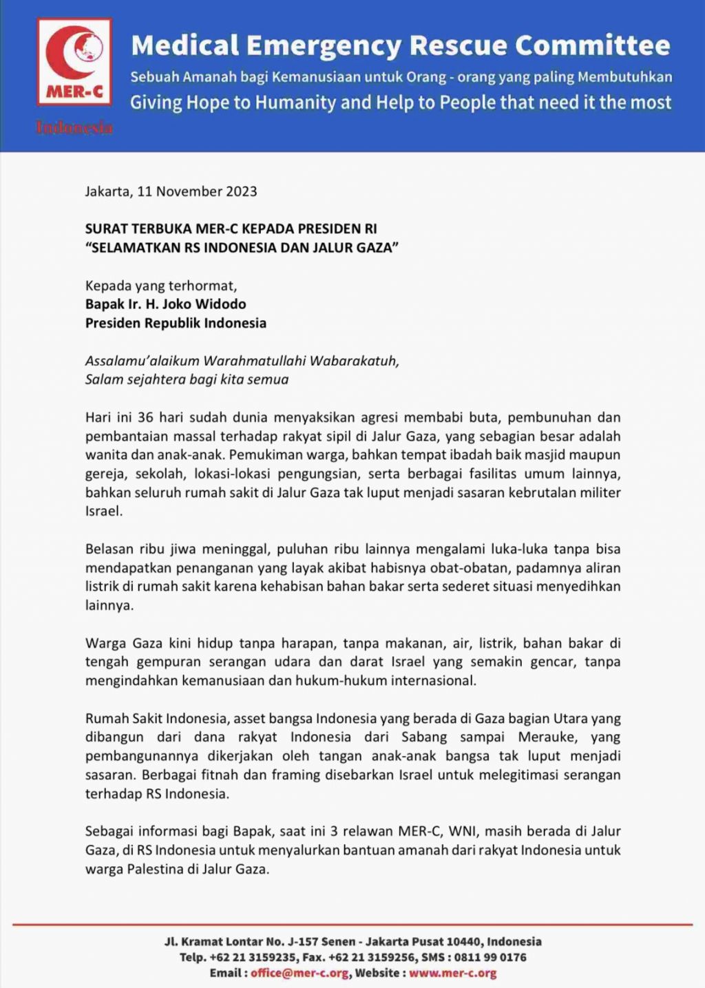 Surat Terbuka MER-C