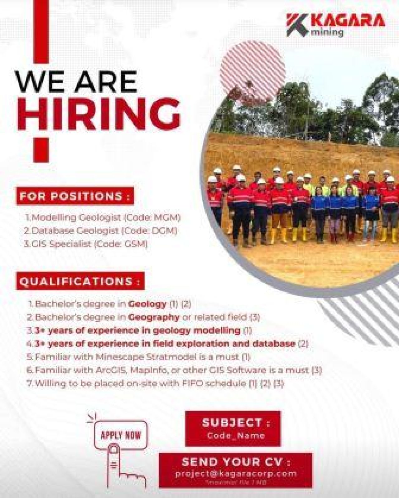 KAGARA Mining we are hiring