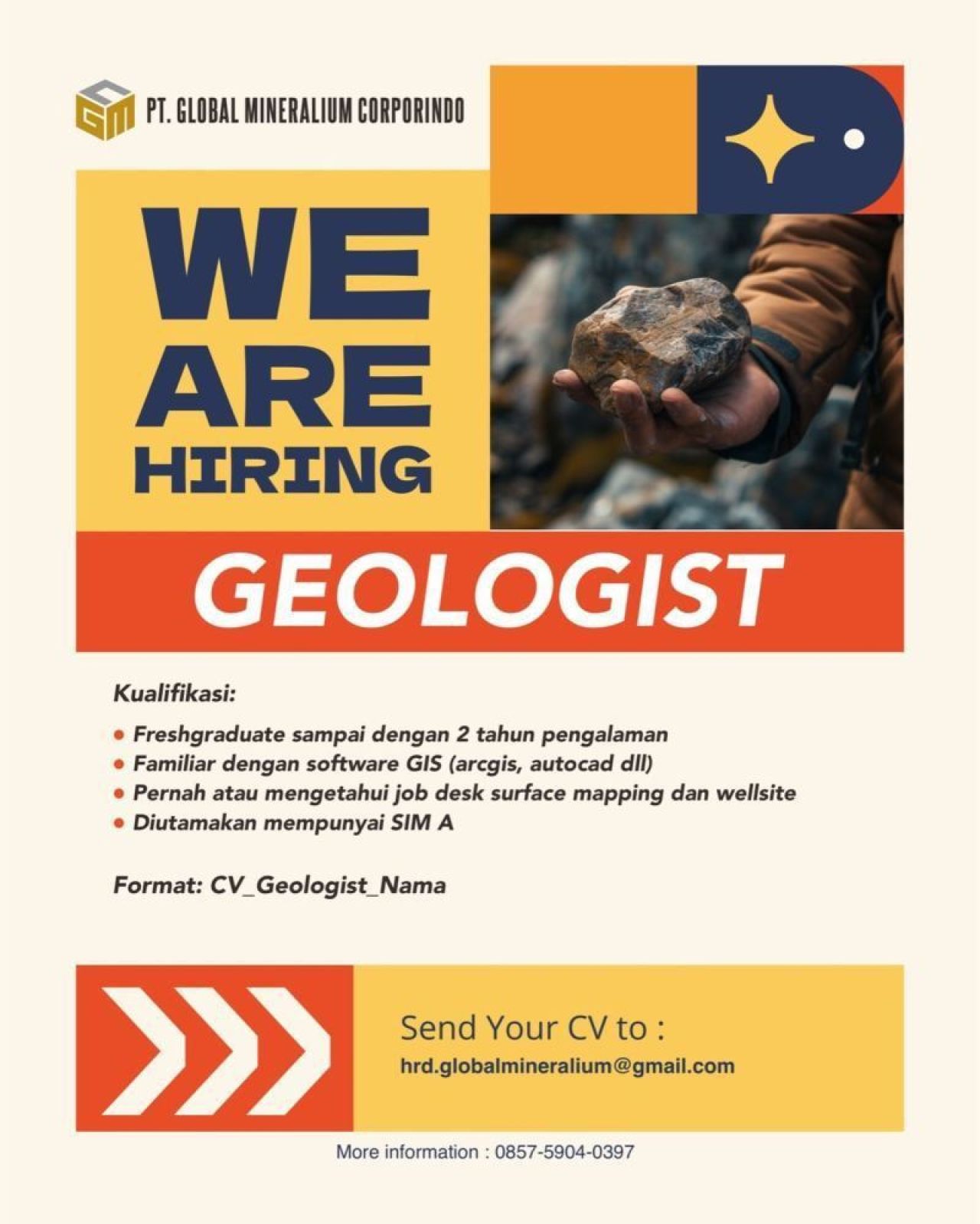 Lowongan PT Global Mineralium Corporindo