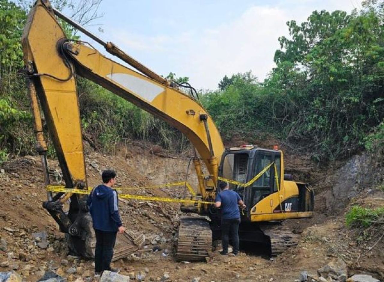 Excavator yang diamankan Polda Bengkulu