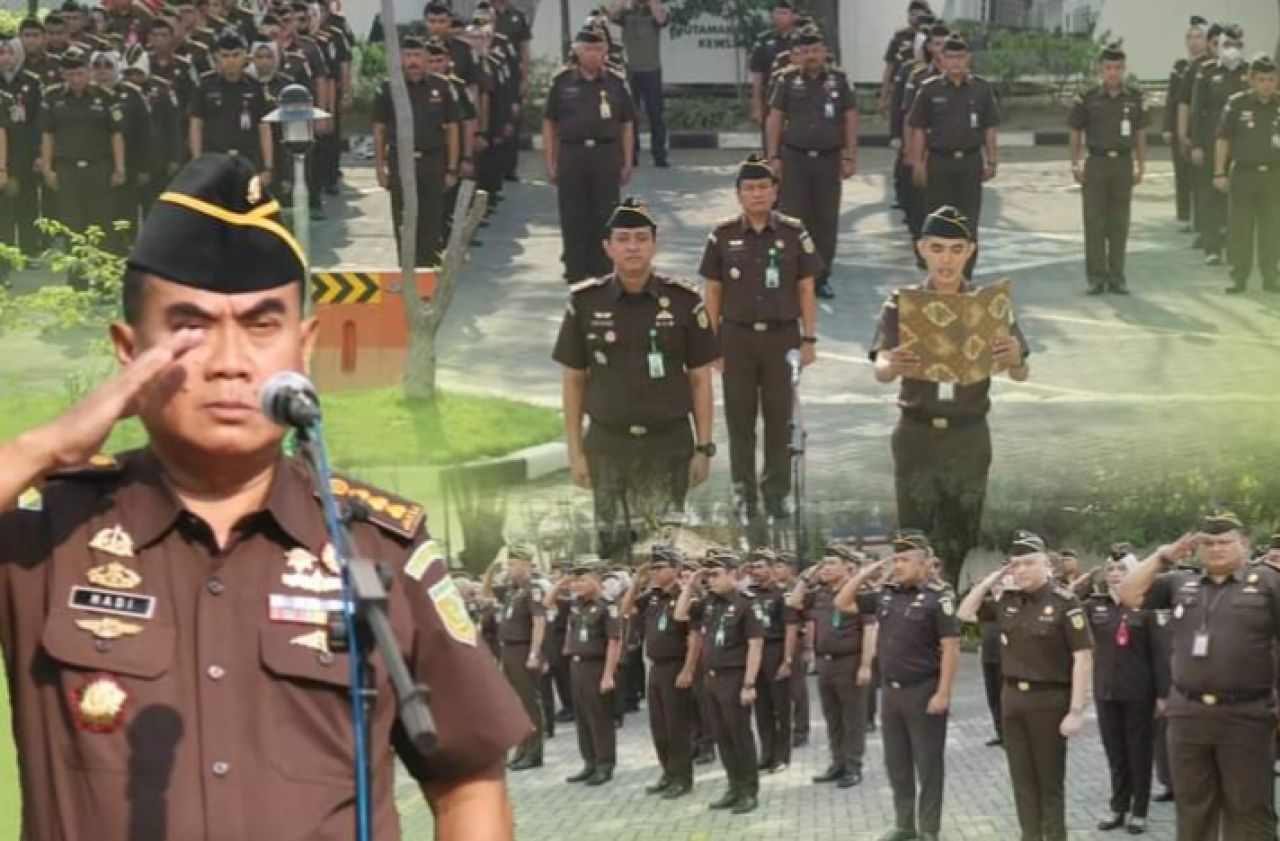 Tegas, Perintah ASPIDMIL Kejati Jatim Saat Apel Pagi