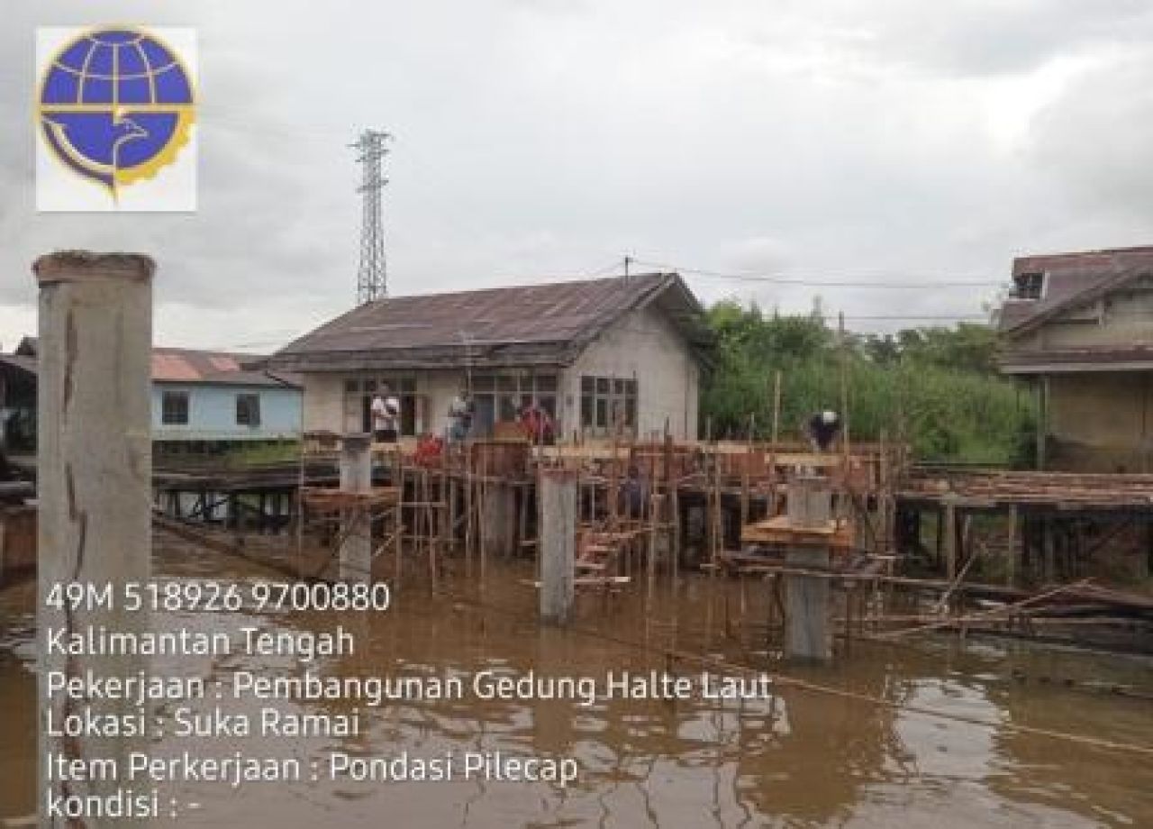 Proyek Halte Sungai Kendawangan Kiri Belum Menunjukkan Progres