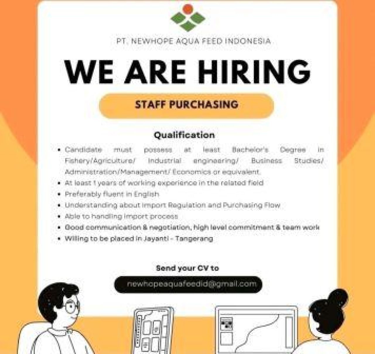 Lowongan kerja di PT Newhope Aqua Feed Indonesia