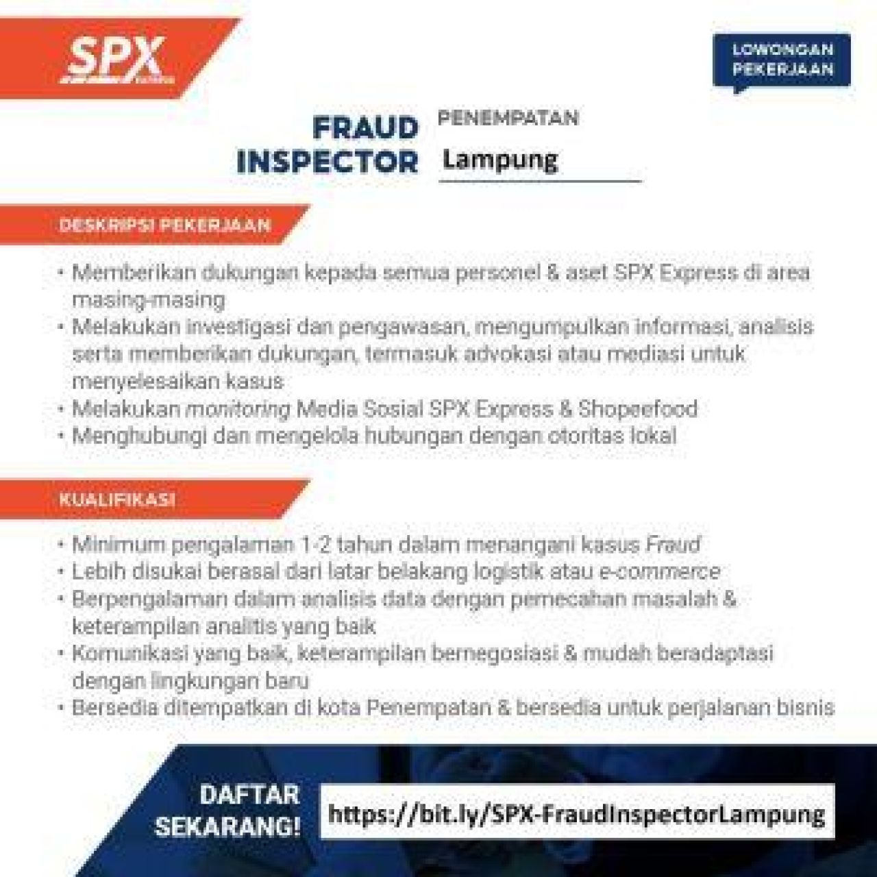 Lowongan kerja di SPX Express