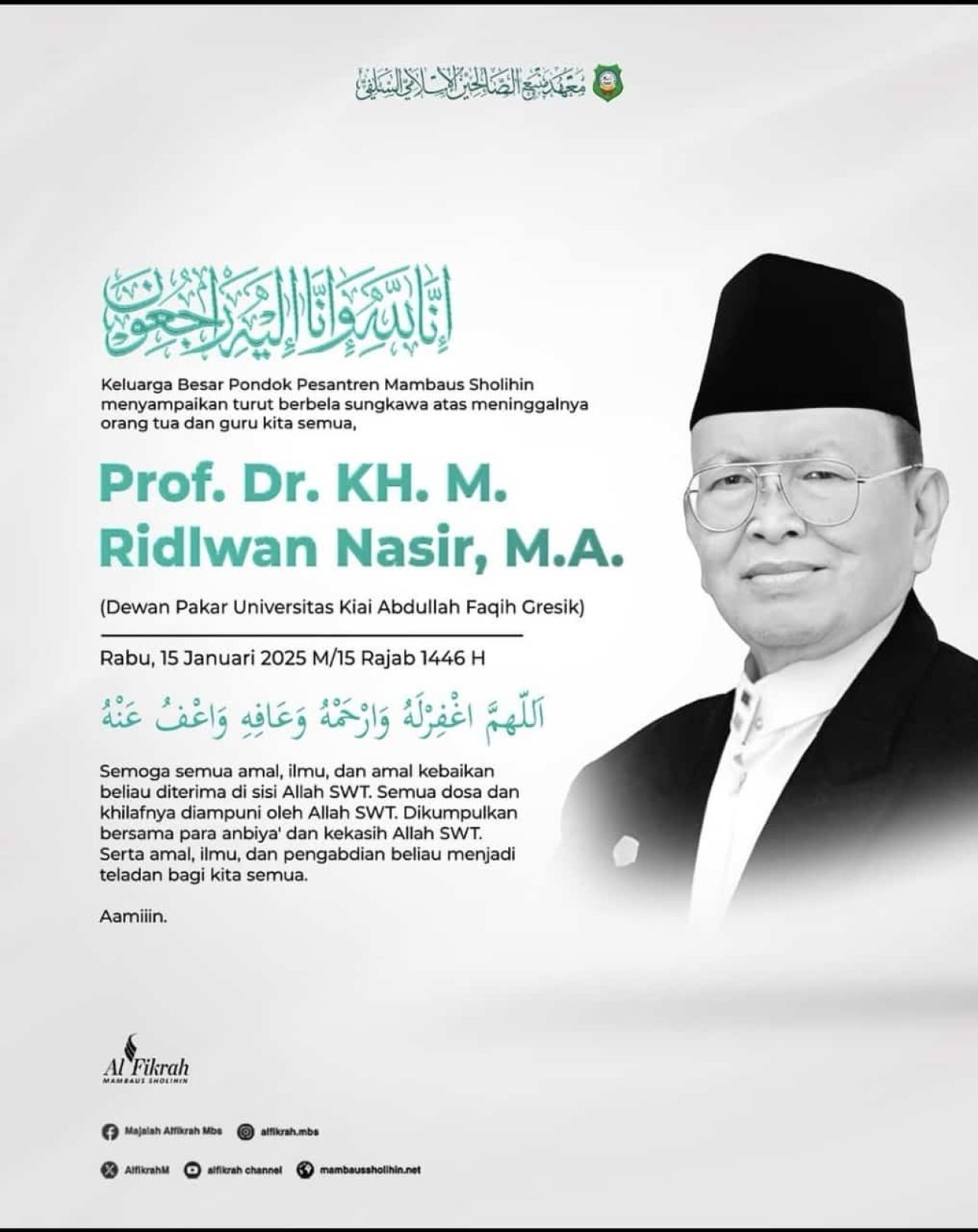 Prof DR H Ridlwan Nasir